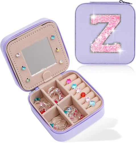 Miniatura 52 de Uygafly Joyero de viaje – Joyero personalizado para mujeres, pequeño organizador de joyas, bonitos organizadores de joyas y estética