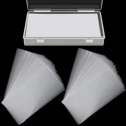 Miniatura 9 de Shappy 151 fundas transparentes para dinero con estuche de almacenamiento de plástico, soportes de dinero de papel, fundas para billetes de dólar