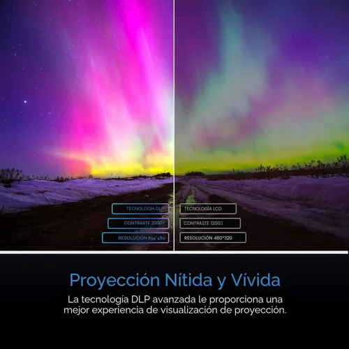 Miniatura 4 de AKASO Mini Proyector, Proyector Portátil DLP de Tamaño de Bolsillo, Proyector Cookie 1080P, Compatible con HDMI WiFi, Batería Recargable