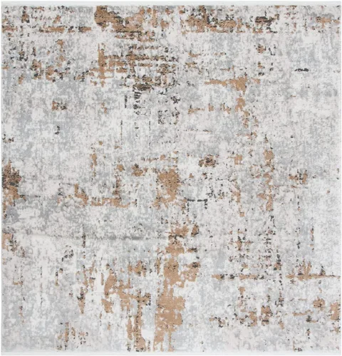 Miniatura 18 de SAFAVIEH Shivan Collection - Alfombra decorativa de 2 pies 2 pulgadas x 4 pies, gris y dorado, diseño abstracto moderno, no desprende pelusa