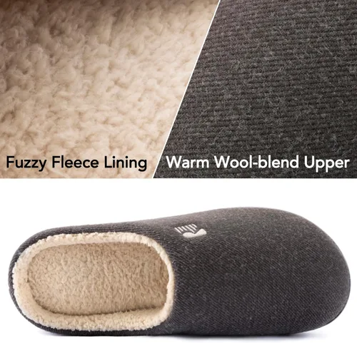 Miniatura 4 de RockDove Pantuflas tipo zueco con forro de sherpa para hombre