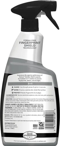 Miniatura 2 de Limpiador y pulidor de acero inoxidable Weiman - Protege los electrodomésticos de las huellas dactilares y deja un brillo sin manchas