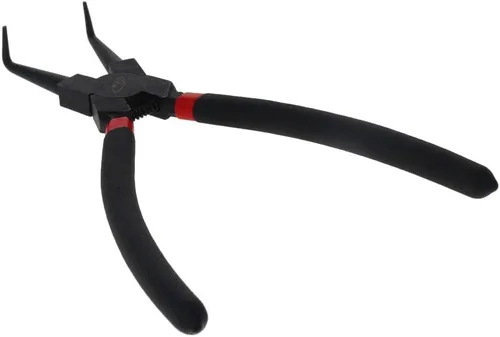 Miniatura 8 de Utoolmart Mango recubierto de plástico de acero de alto carbono de 7 pulgadas de 90 grados, alicates de circlip doblado externo, 1 unids