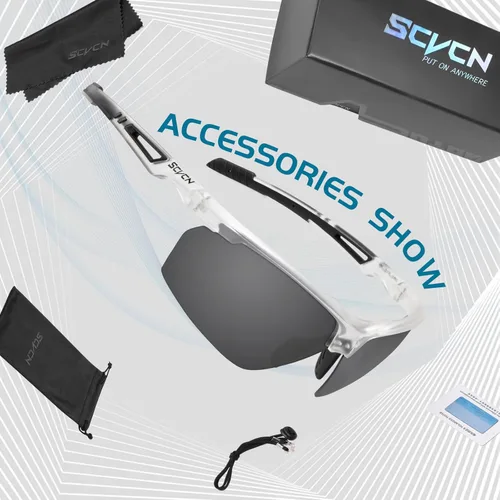 Miniatura 5 de SCVCN Gafas de sol deportivas fotocromáticas para ciclismo, gafas transparentes para hombres y mujeres, protección UV400, MTB BMX, pesca, correr
