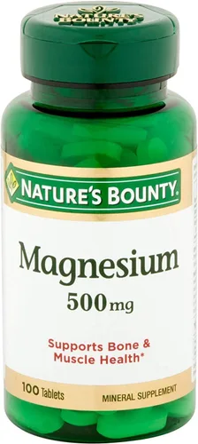 Miniatura 8 de Nature's Bounty Magnesio, suplemento mineral, apoya la salud ósea y muscular, 500 mg, tabletas recubiertas, 100