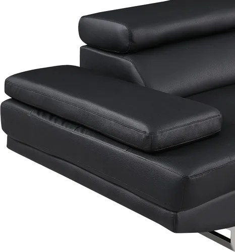 Miniatura 3 de BlackJack Furniture Union Modern - Sofá modular de piel sintética con reposacabezas ajustables, diván orientado hacia la izquierda, elegante asiento