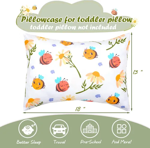 Miniatura 19 de UOMNY - Juego de 2 fundas de almohada para niños, 100 % algodón, funda de almohada, para almohadas de 5.1 x 7.1 pulgadas Búho