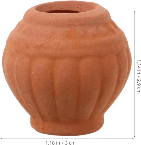 Miniatura 8 de Happyyami Macetas pequeñas de terracota, paquete de 4 macetas pequeñas de arcilla con agujeros de drenaje para suculentas, decoración de escritorio