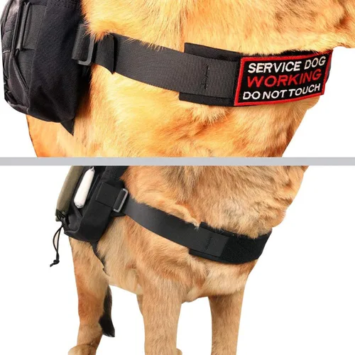 Miniatura 4 de EXCELLENT ELITE SPANKER Paquete de mochila para perros, mochila para camping, senderismo, perro mediano y grande con 2 bolsillos laterales Negro