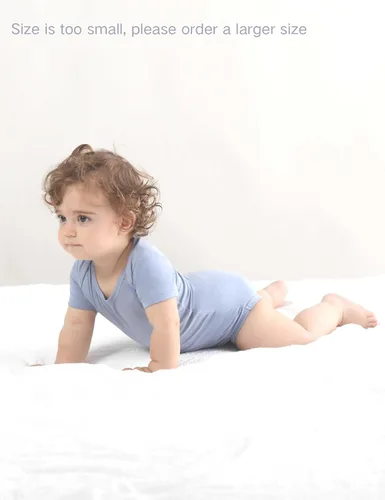 Miniatura 7 de Conjunto de body sólido de manga corta para bebé, rayón hecho de bambú, recién nacido, niño y niña, paquete de 5