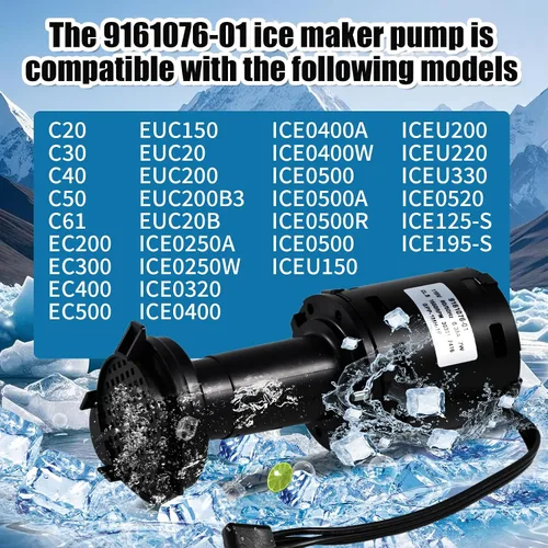 Miniatura 7 de 9161076-01 Motor 115V de la bomba de la máquina de hielo para Ice O Matic C20-C60, reemplaza 803338