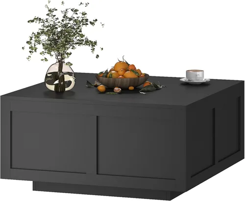 Miniatura 8 de HedoAjim Mesa de centro elevable con almacenamiento, mesa de centro cuadrada negra de 31.5 pulgadas con gran almacenamiento oculto, mesa central