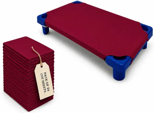 Miniatura 28 de Sábanas para cuna para niños pequeños y preescolares – Sábana para cuna/preescolar – Bucles elásticos en las esquinas – Sábana bajera para cuna