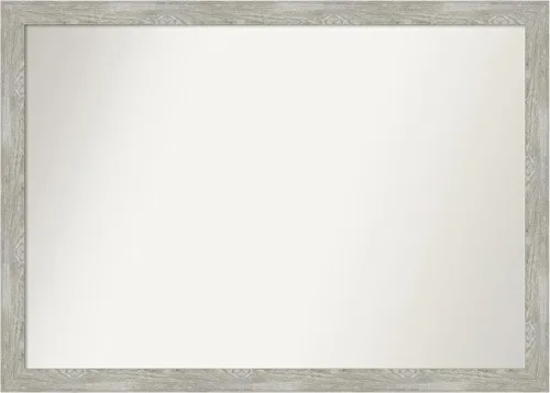 Miniatura 163 de Amanti Art Espejo de baño gris para sobre el fregadero, 31 x 48 pulgadas, espejo de tocador rectangular estrecho de color gris, marco de madera