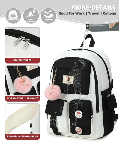 Miniatura 6 de Hidds Mochilas para laptop de 15.6 pulgadas, mochila escolar para escuela primaria, escuela secundaria, linda mochila antirrobo, mochila de viaje