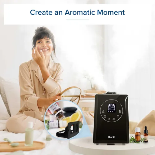 Miniatura 7 de LEVOIT LV600HH - Humidificador ultrasónico de rociada cálida y fría de 6L, humidificación rápida para dormitorio grande, difusor de aceite esencial