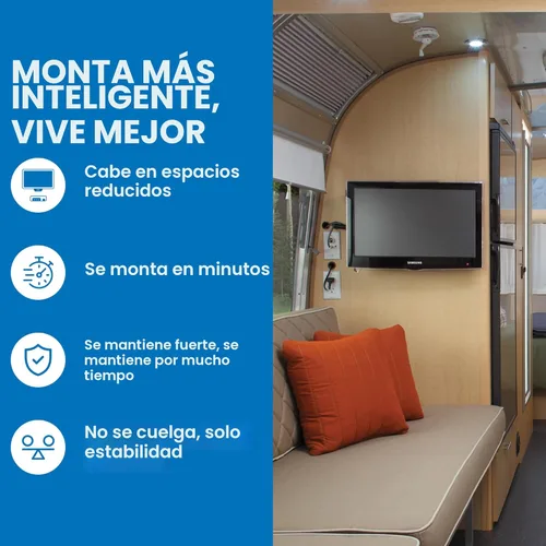 Miniatura 2 de Mount-It! MI-203 Soporte de pared fijo de perfil bajo para TV Se adapta a pantallas de 13 a 32 pulgadas VESA 75 x 75 y 100 x 100 Acero