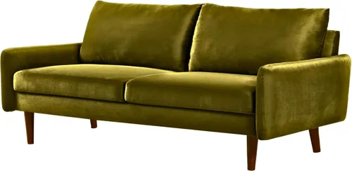 Miniatura 4 de Container Furniture Direct Kent - Sofá de terciopelo para salas de estar modernas y espacios compactos, cómodo sofá de 3 plazas, muebles de estudio