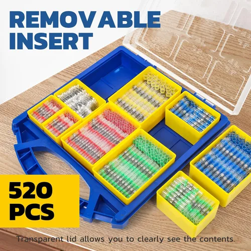 Miniatura 2 de haisstronica - Kit de 520 conectores para cable, terminales de conectores eléctricos impermeables para embarcaciones, electricidad, electrónica