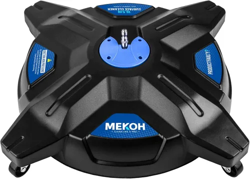 MEKOH Limpiador de superficies de lavadora a presión de 16.5 pulgadas, accesorio de lavadora a presión grande y ligero 3600 PSI, 4 ruedas