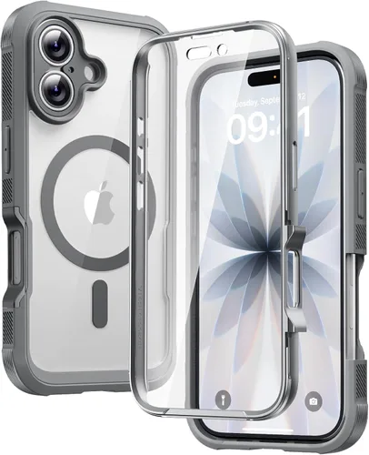Miniatura 115 de Diaclara - Funda compatible con iPhone 11, carcasa resistente de cuerpo completo con protector de pantalla integrado sensible al tacto y Transparente