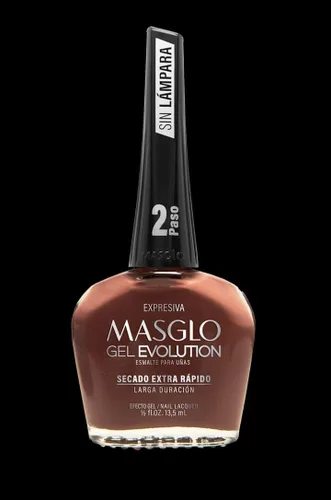 Miniatura 5 de MASGLO GEL EVOLUTION - Esmalte de uñas efecto gel, sin lámpara UV/Led, duración hasta 12 días, 3 unidades, base, esmalte expresiva, brillo - Efecto