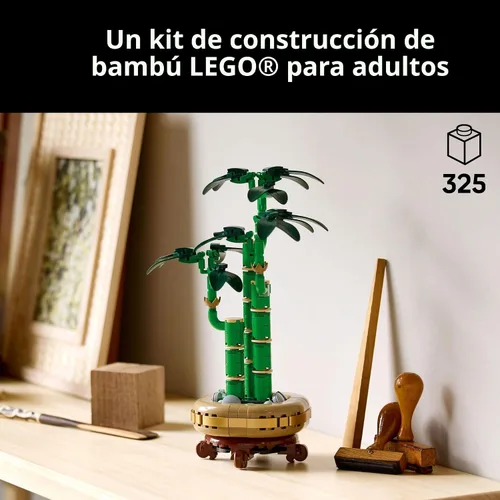 Miniatura 2 de LEGO Botanicals Lucky Bamboo Building Set – Planta artificial para decoración del hogar en interiores, adultos a partir de 18 años – Decoración