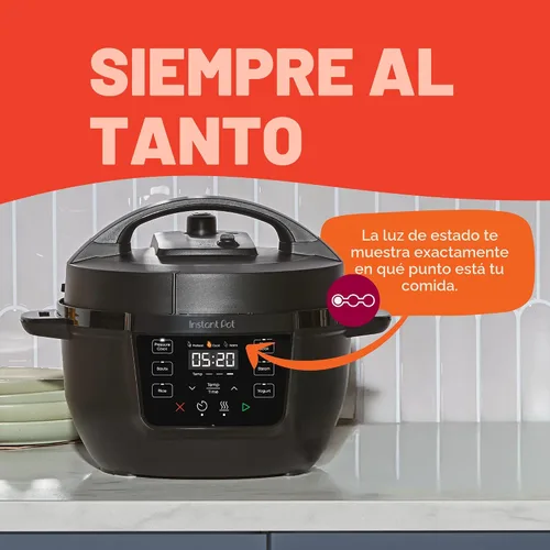 Miniatura 5 de Instant Pot 4QT RIO Mini Multicocina 7 en 1, Olla a Presión, Cocción Lenta, Saltear, Vapor, Arrocera, Yogur y Calentador, Negro, 4 Cuartos