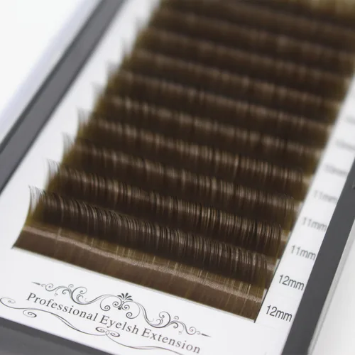 Miniatura 3 de Scala - Pestañas postizas de grosor de 0.004 in, rizo C, marrón claro, marrón oscuro, negro y marrón, extensión de pestañas postizas naturales