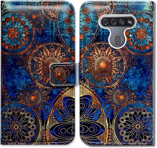 Miniatura 15 de Bcov Funda para LG K51/LG Reflect (LM-K500), diseño de libélula colorida funda de piel con tapa y ranura para tarjeta soporte para LG K51/LG Q51