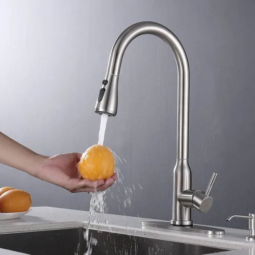 Miniatura 2 de Keer - Grifo de cocina táctil, grifo inteligente para fregadero de cocina con rociador extraíble, grifo de fregadero de barra de cocina activado