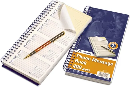 Miniatura 7 de Adams Libro de mensajes para teléfono, duplicado sin carbono, 5.50 x 11 pulgadas, 4 juegos por página, 400 juegos por libro (SC1154D)