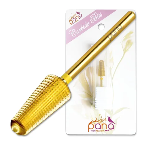 Miniatura 15 de PANA - Broca volcanita de carburo para uñas, de dos vías para zurdos y diestros – Rápida extracción del acrílico o gel duro – vástago de 3/32