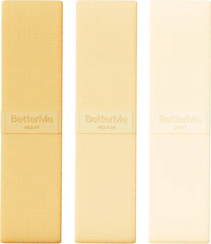 Miniatura 12 de BetterMe Bandas de Pilates - Juego de bandas de resistencia para mujer - Bandas elásticas de entrenamiento para glúteos, piernas y núcleo - Bandas