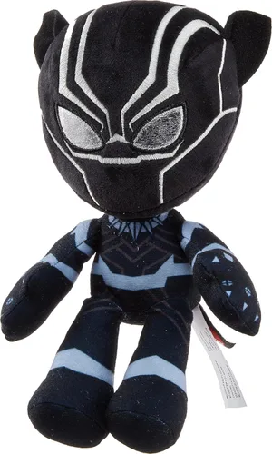 Miniatura 3 de Figura de personaje de peluche de Marvel, muñeca suave de superhéroe Black Panther de 8 pulgadas en telas divertidas al tacto, regalo coleccionable