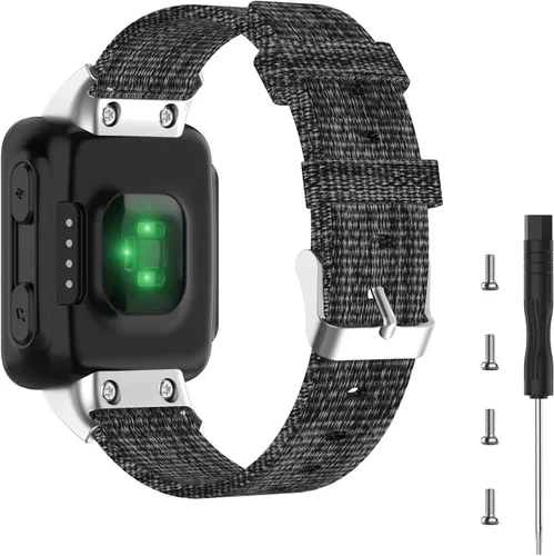 Miniatura 9 de Correa de reloj para Garmin Forerunner 35, pulsera de repuesto deportiva de lona para Garmin Forerunner 35/30 Running Watch