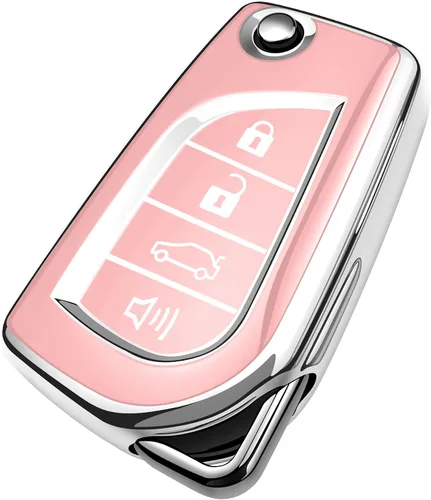 Miniatura 17 de Tukellen - Funda para llavero Toyota, carcasa de TPU suave especial compatible con RAV4 LE 2019-2025, Corolla SE/LE, Camry SE/LE 2018-2024, llavero