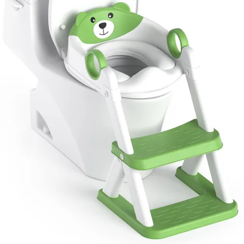 Miniatura 16 de Asiento de Entrenamiento de Baño, Asiento de Inodoro Mejorado para Niños y Niñas, Asiento de Entrenamiento de Baño 2 en 1 para Niños, Asiento