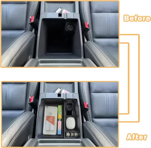 Miniatura 2 de TACORBO Organizador de consola central compatible con accesorios Nissan Frontier 2022-2023 2024 2025, caja de almacenamiento secundario