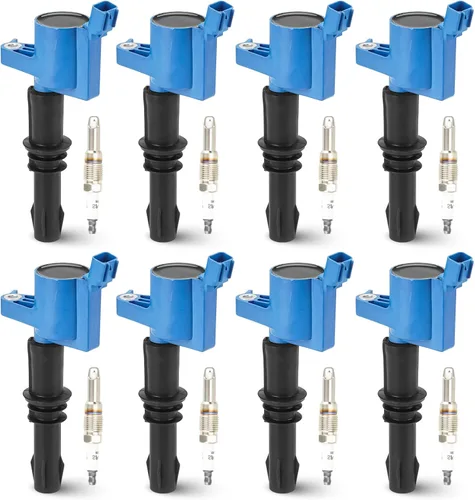 Miniatura 8 de Paquete de 8 bobinas de encendido y 8 bujías de iridio compatibles con Ford Expedition F-150 F250 F350 Super Duty Lincoln Navigator Mark LT 5.4L