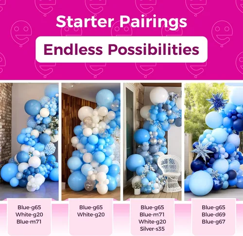 Miniatura 196 de Bezente - Globos de 5 pulgadas de látex redondos pequeños para revelación de género, despedidas de soltera, cumpleaños, bodas y aniversarios, aptos