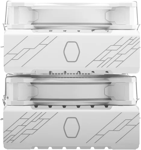 Miniatura 6 de Cooler Master Hyper 622 Halo White Enfriador de aire de CPU de doble torre, ventilador PWM de 120 Halo², ARGB de doble bucle, 6 tubos de calor