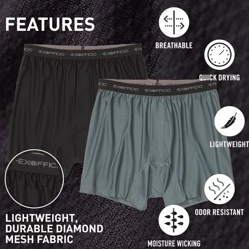 Miniatura 3 de ExOfficio Mens Give-n-go Boxer Shorts 2 Pack