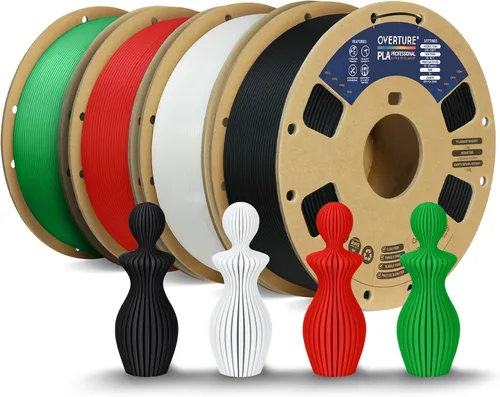 Miniatura 31 de Overture PLA Plus (PLA+) Filamento de 1/16 pulgadas, dureza mejorada con rollo PLA, con superficie de construcción 3D de 7.87 × 7.87 pulgadas, PLA