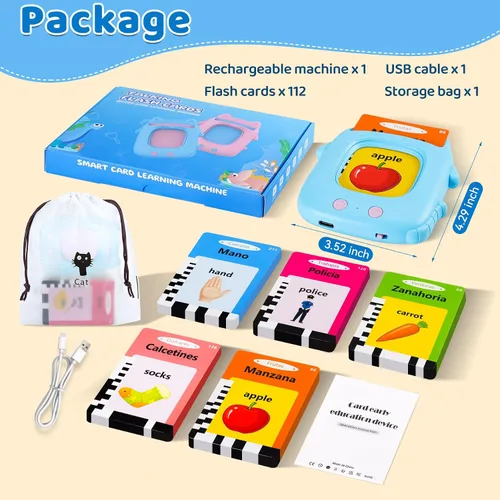 Miniatura 7 de Juguetes para niños pequeños, tarjetas flash parlantes para niños de 1, 2, 3, 4, 5, 6 años, regalo de cumpleaños, juguete educativo Montessori