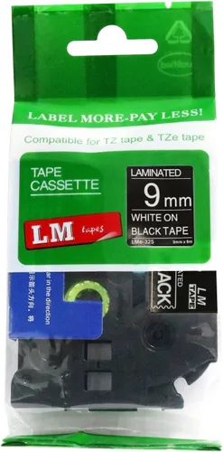 Miniatura 48 de Cinta LM - Brother PT-1010 3/8 pulgadas (0.354 in 0.35 laminadas) Negro sobre transparente compatible con TZe P-Touch Cinta para rotuladora Brother