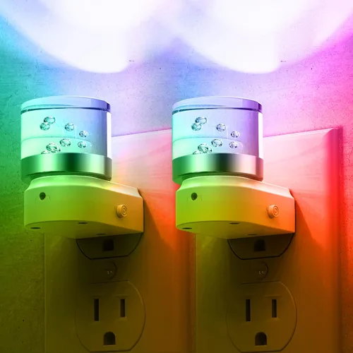 Miniatura 22 de L LOHAS LED Luz nocturna, luces nocturnas de burbujas enchufables a la pared, 3000 K/4000 k/5000 K, luz nocturna de temperatura de color ajustable