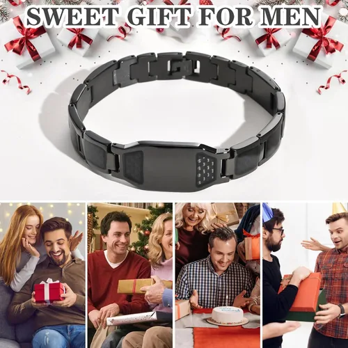 Miniatura 6 de Hisatan Pulsera de eslabones personalizada personalizable para hombre con pulsera de moda de acero inoxidable con varios patrones