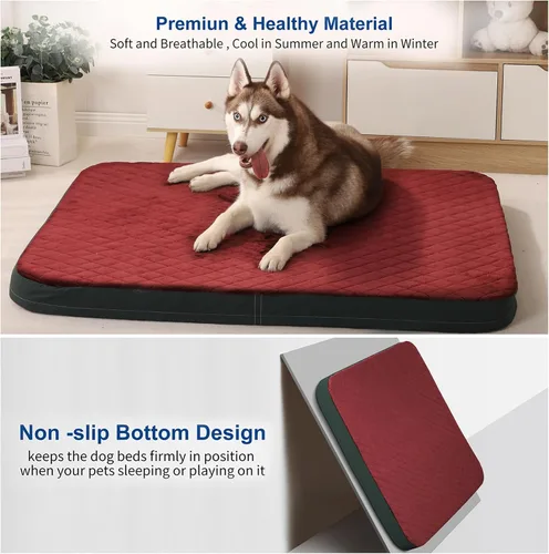 Miniatura 3 de Cama para perros medianos, cama ortopédica de espuma para perros, colchón para dormir de mascotas para aliviar las articulaciones, parte inferior