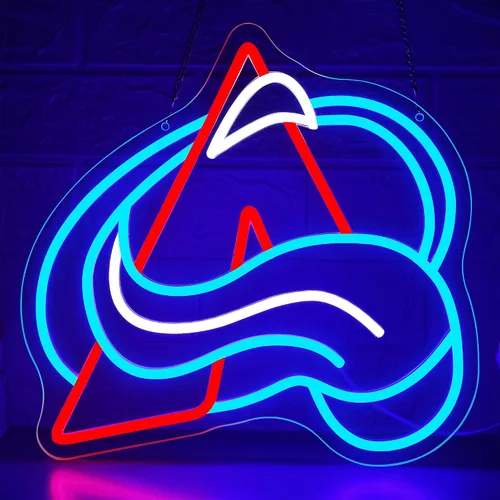 Letrero de neón de hockey sobre hielo para decoración de pared, regulable con logotipo de equipo de hockey sobre hielo, letrero de luz de neón LED,